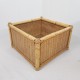 Jardiniere d intérieur de forme carré en bois bambou rotin vintage