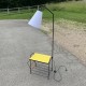 Lampadaire liseuse avec tablette en céramique jaune