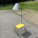 Lampadaire liseuse avec tablette en céramique jaune