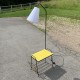 Lampadaire liseuse avec tablette en céramique jaune