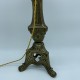 Pied de lampe Bronze laiton doré ancien pique cierge église XIXe candélabre