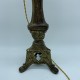 Pied de lampe Bronze laiton doré ancien pique cierge église XIXe candélabre