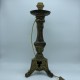 Pied de lampe Bronze laiton doré ancien pique cierge église XIXe candélabre