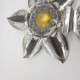 Applique fleur en metal blanc vintage