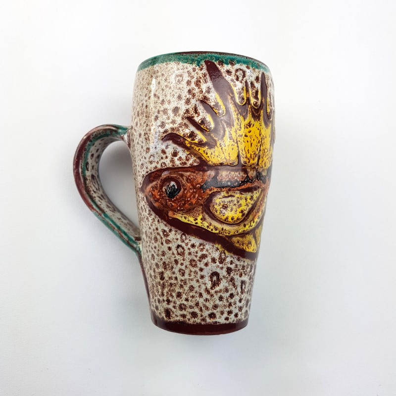 Mug poisson orange et algues – Les céramiques de petite madame