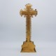 Crucifix en bois doré Biscuit stuc et métal doré 19e