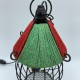 Lampe veilleuse suspension cage oiseau céramique à suspendre vintage