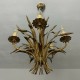 Lustre 5 feux en métal doré  épis de blé DLG Bagues Paris Hollywood Regency