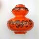 Paire de vases orange ceramique orange Fat Lava Era