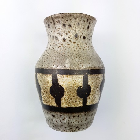 Petit vase Brun ceramique allemande Fat Lava Era