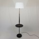 Lampadaire tablette bois noir et laiton doré 1950 (no Arlus Lunel Jansen )