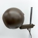 Lampe de bureau eye ball plastique marron et acier chromé