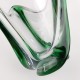 Vase en verre epais vert Murano vintage