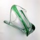 Vase en verre epais vert Murano vintage