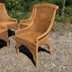 Ensemble de 4 fauteuils en rotin et bambou