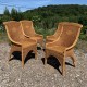 Ensemble de 4 fauteuils en rotin et bambou