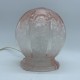 Pied de lampe boule Art Déco Rose Verre dépoli