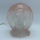 Pied de lampe boule Art Déco Rose Verre dépoli