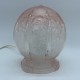 Pied de lampe boule Art Déco Rose Verre dépoli