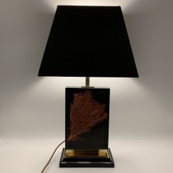 Lampe inclusion de corail DLG Pierre Giraudon resine epoxy