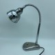 Lampe de bureau industrielle flexible metal alu chromé 1950 no Jielde Gras