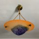 Suspension vasque en pate de verre multicolore marmoréen dlg Vianne Daum