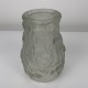 Vase en verre moulé pressé depoli décor cerise Josef Inwald Barolac