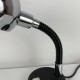 Lampe de bureau abat jour boule chromé flexible vintage