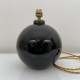 Pied de lampe Boule opaline noire DLG Jacques Adnet Art Deco