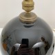 Pied de lampe Boule opaline noire DLG Jacques Adnet Art Deco