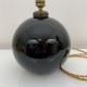 Pied de lampe Boule opaline noire DLG Jacques Adnet Art Deco