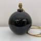 Pied de lampe Boule opaline noire DLG Jacques Adnet Art Deco