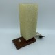 Lampe chevet style scandinave Teak teck perspex