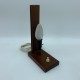 Lampe chevet style scandinave Teak teck perspex