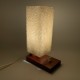 Lampe chevet style scandinave Teak teck perspex