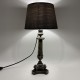 Lampe bougeoir empire en bronze argenté