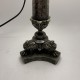 Lampe bougeoir empire en bronze argenté
