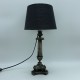 Lampe bougeoir empire en bronze argenté