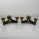 Paire d’appliques Empire Debut XIXe Bronze doré et Patiné