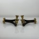 Paire d’appliques Empire Debut XIXe Bronze doré et Patiné