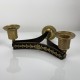 Paire d’appliques Empire Debut XIXe Bronze doré et Patiné