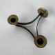 Paire d’appliques Empire Debut XIXe Bronze doré et Patiné