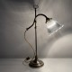 Lampe bureau style 1900 abat jour verre holophane Vallérysthal (no gras jielde)