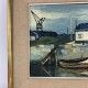 Peinture Huile sur toile au couteau Region Nantes Port Bateau