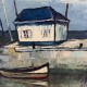 Peinture Huile sur toile au couteau Region Nantes Port Bateau