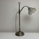 Lampe de bureau ancienne style notaire metal chromé" verre systeme monte baisse