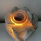 Lampe veilleuse abstraite en mabre taillé style Tormos