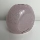 Vase boule verre soufflé rose bullé atelier Maur Vieil