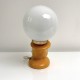 Lampe saxophone vintage céramique jaune boule opaline 1970 1980