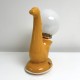 Lampe saxophone vintage céramique jaune boule opaline 1970 1980